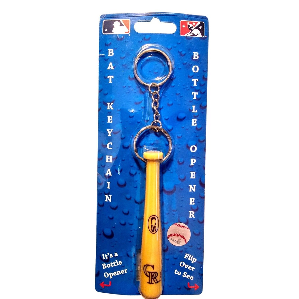 Colorado Rockies Mini Baseball Bat Keychain Key Ring With Bottle Opener MLB New